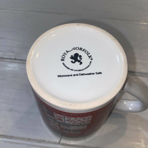 Mug ROYAL NORFOLK Christmas Gifts / Presents 14 oz. Red Coffee Cocoa - Picture 5 of 5